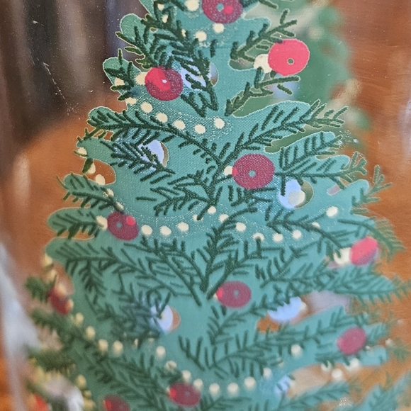 Five Vintage 1980s HOMCO Christmas Tree 8oz High Ball Glasses. - Picture 4 of 9